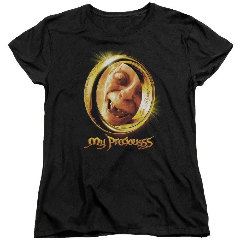 Lord of the Rings My Precious Women's T-Shirt Hooded Caped Shawl Collar