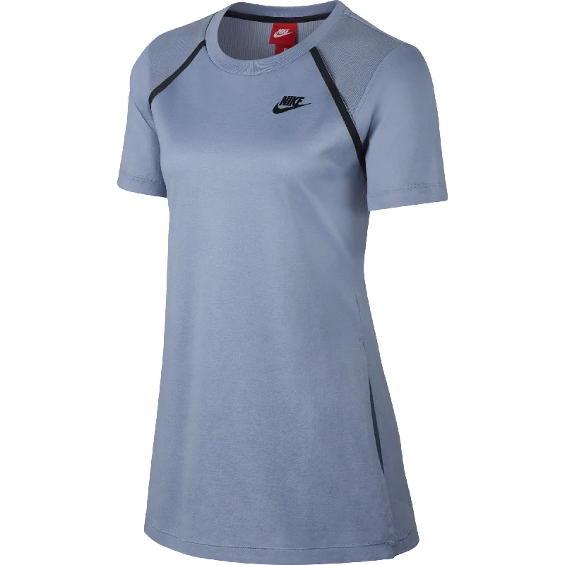 Nike Sportswear Bonded Women's T-Shirt Glacier Grey Basic T-Shirt Crew Neck Short Sleeve