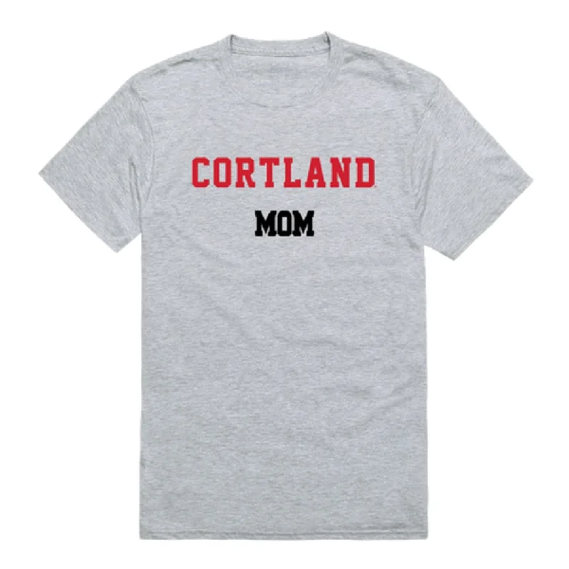 SUNY Cortland Red Dragons Mom T-Shirts Anti-Pilling Machine Wash Handmade