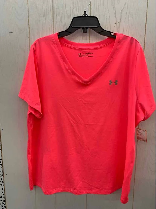 Under Armour White Womens Size 1X Shirt Iron Safe Non-Iron Wrinkle Free