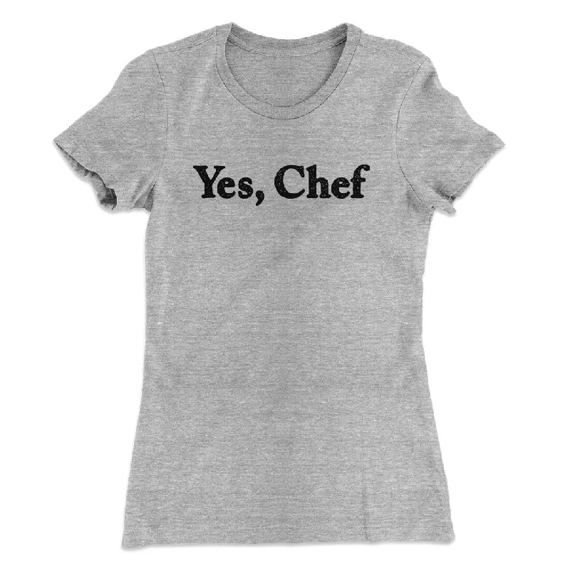 Yes Chef Women's T-Shirt Lace Blend Ribbed Blend Corduroy Blend