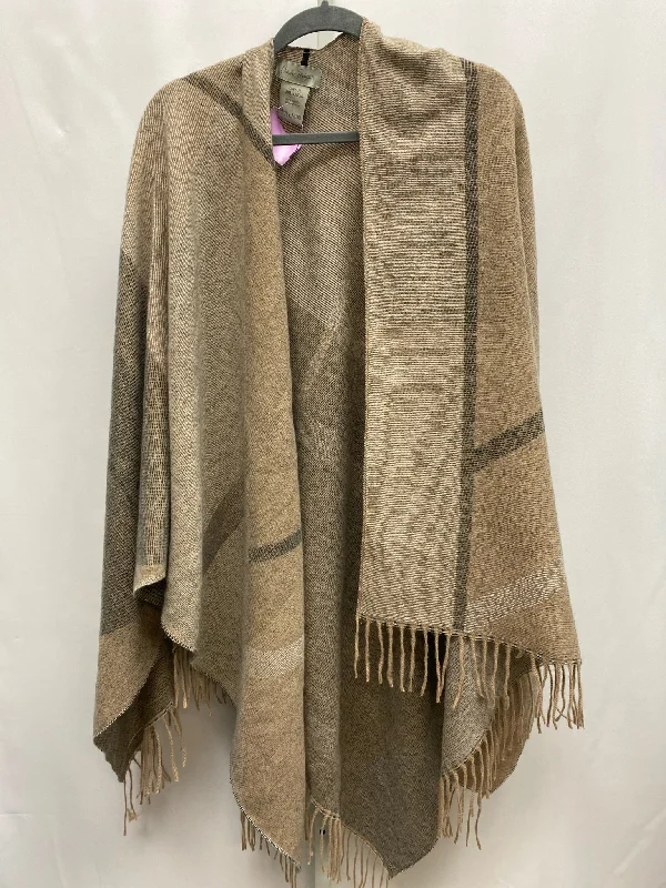 Charlie Paige Tan Plaid Shawl Casual Cotton Shawl