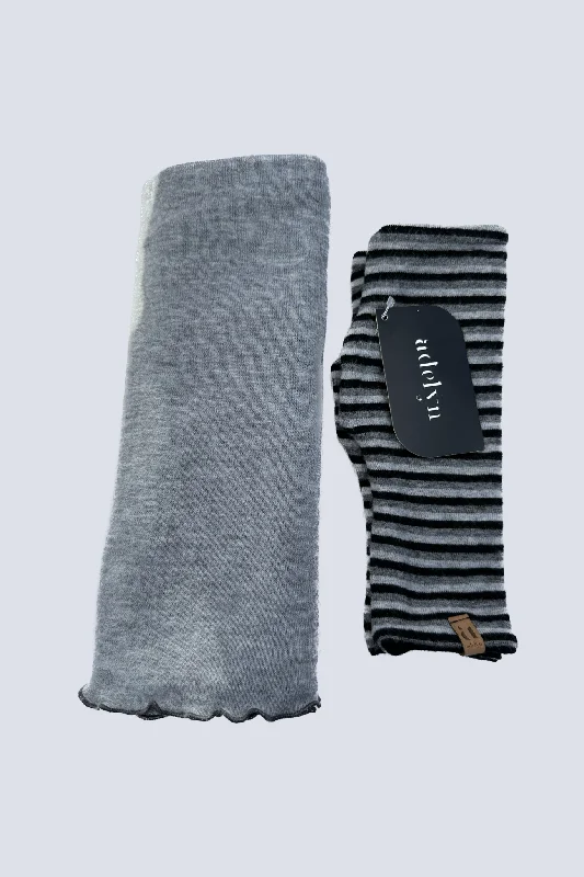 Heather Gray Scarf Set