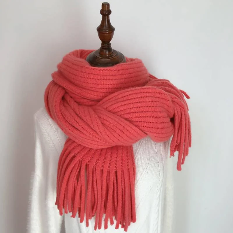 Lady Scarf Wool Knitted Scarf Winter Shawl Wrap Warm Scarves for Women Men Stylish Long Shawl Wrap