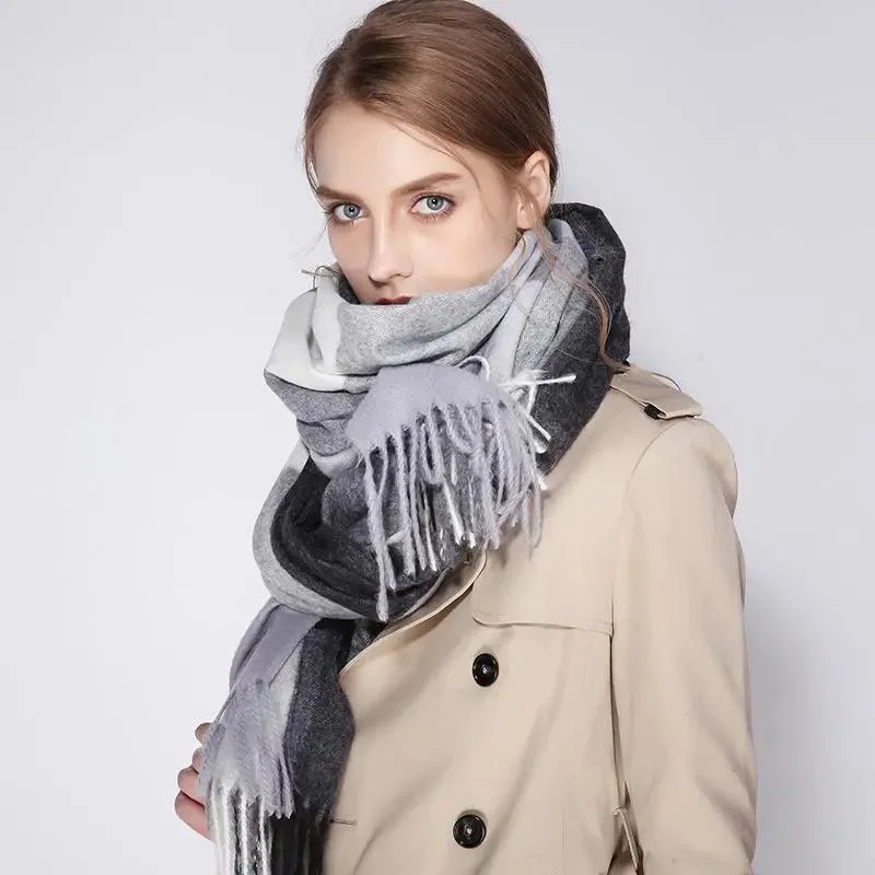 Scarfs for Women Cashmere Warm Tassel Long Plaid Ladies Scarves Shawls Fashion Scarf Wraps Female Comfortable Pashmina Shawl