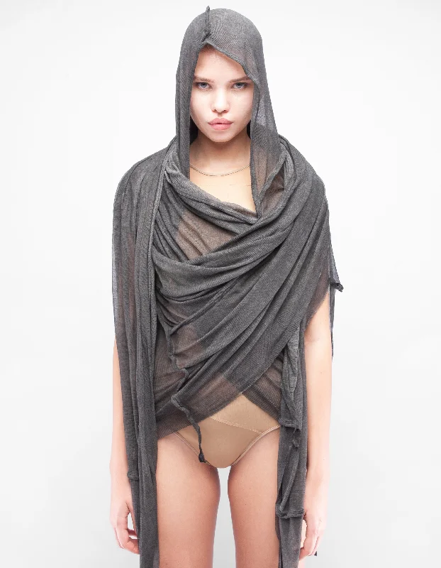 SHAWL HOOD INFINITY Soft Faux Fur Shawl