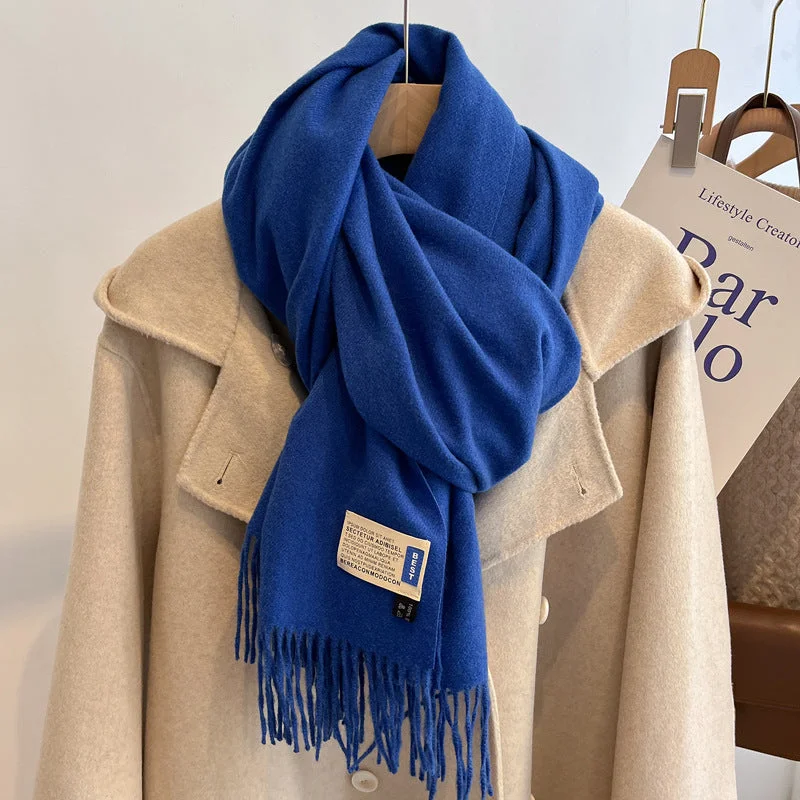 Luxurious Dual-Purpose Shawl Scarf Classic Knit Shawl Wrap