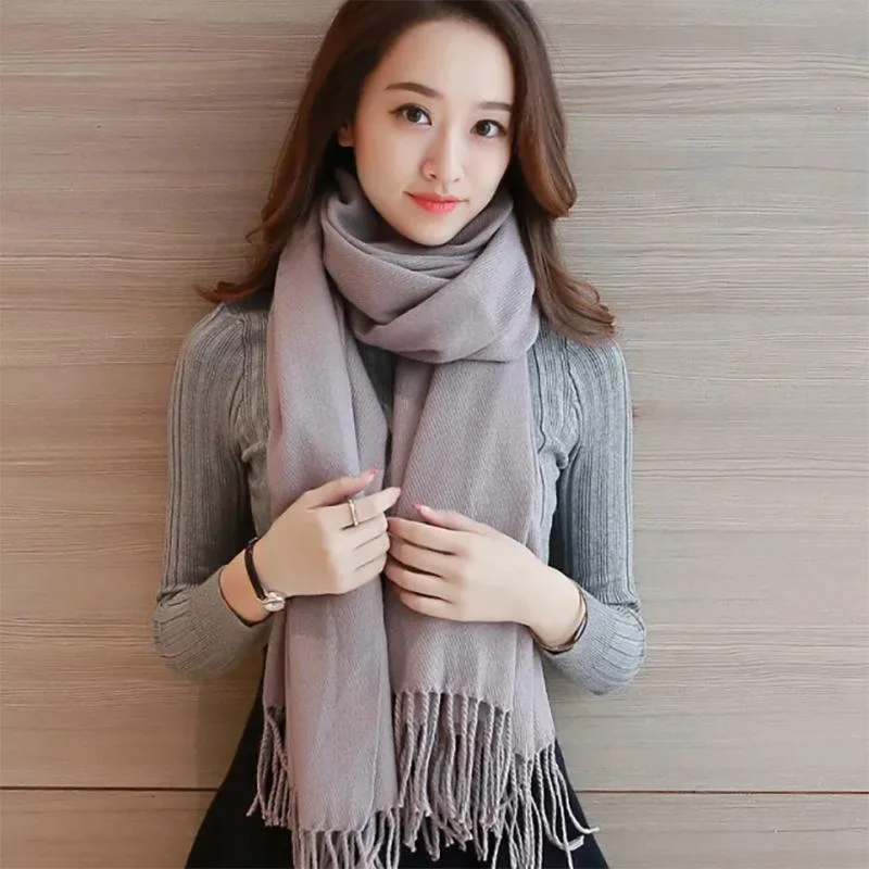 Scarf Women Winter Cute Thickened Wild Korean Plaid Scarf Trend Shawl Dual-use Warmth Classic Lace Shawl Wrap